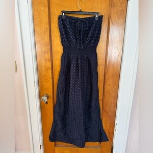 Athleta Navy Strapless Dress